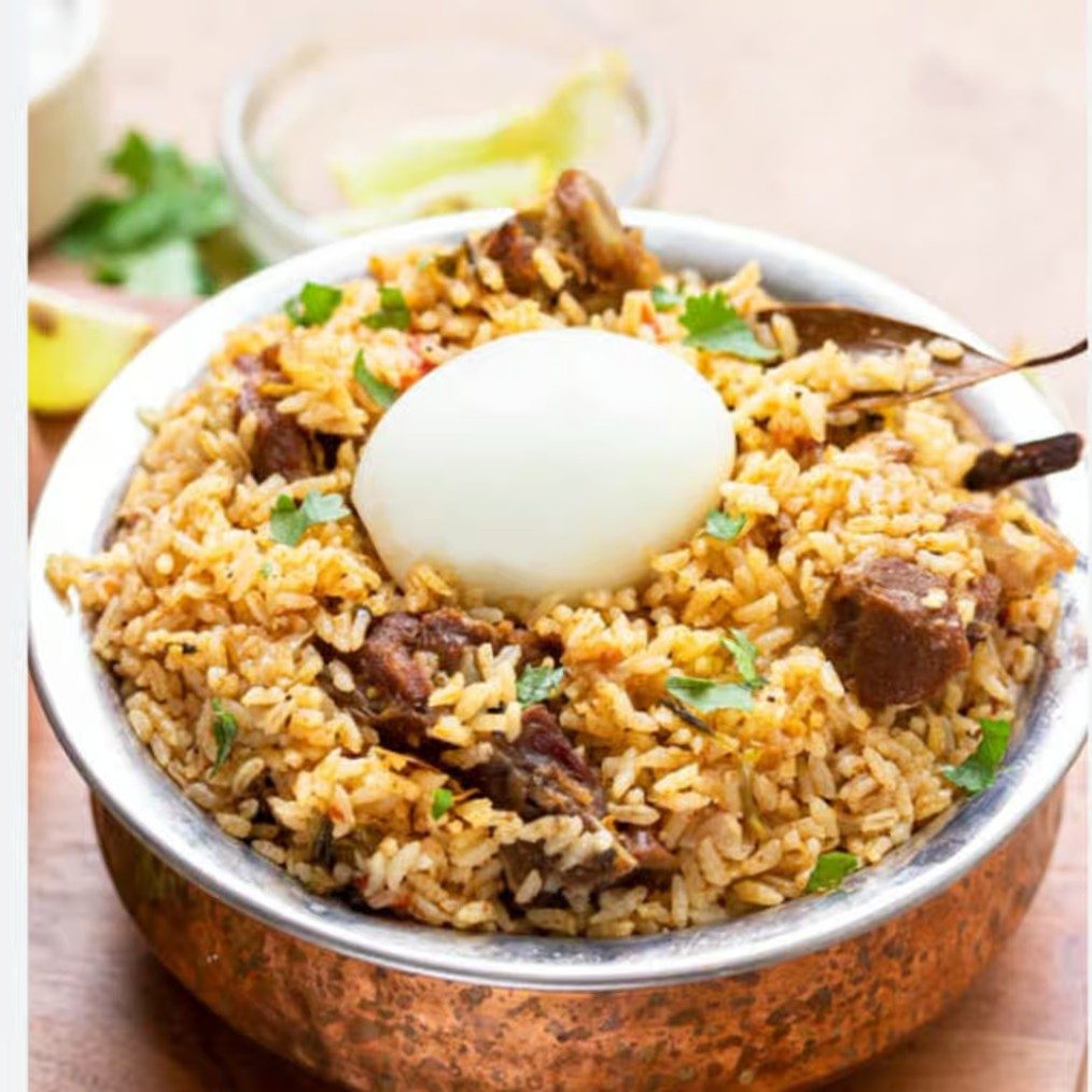 Hyderabadi Mutton Dum Biryani.