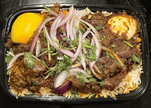 Ghee Roast Mutton Biryani.