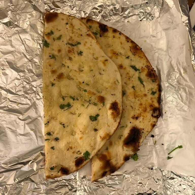 Delicious Garlic Naan at Our Indian Restaurant